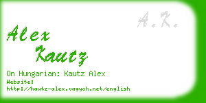 alex kautz business card